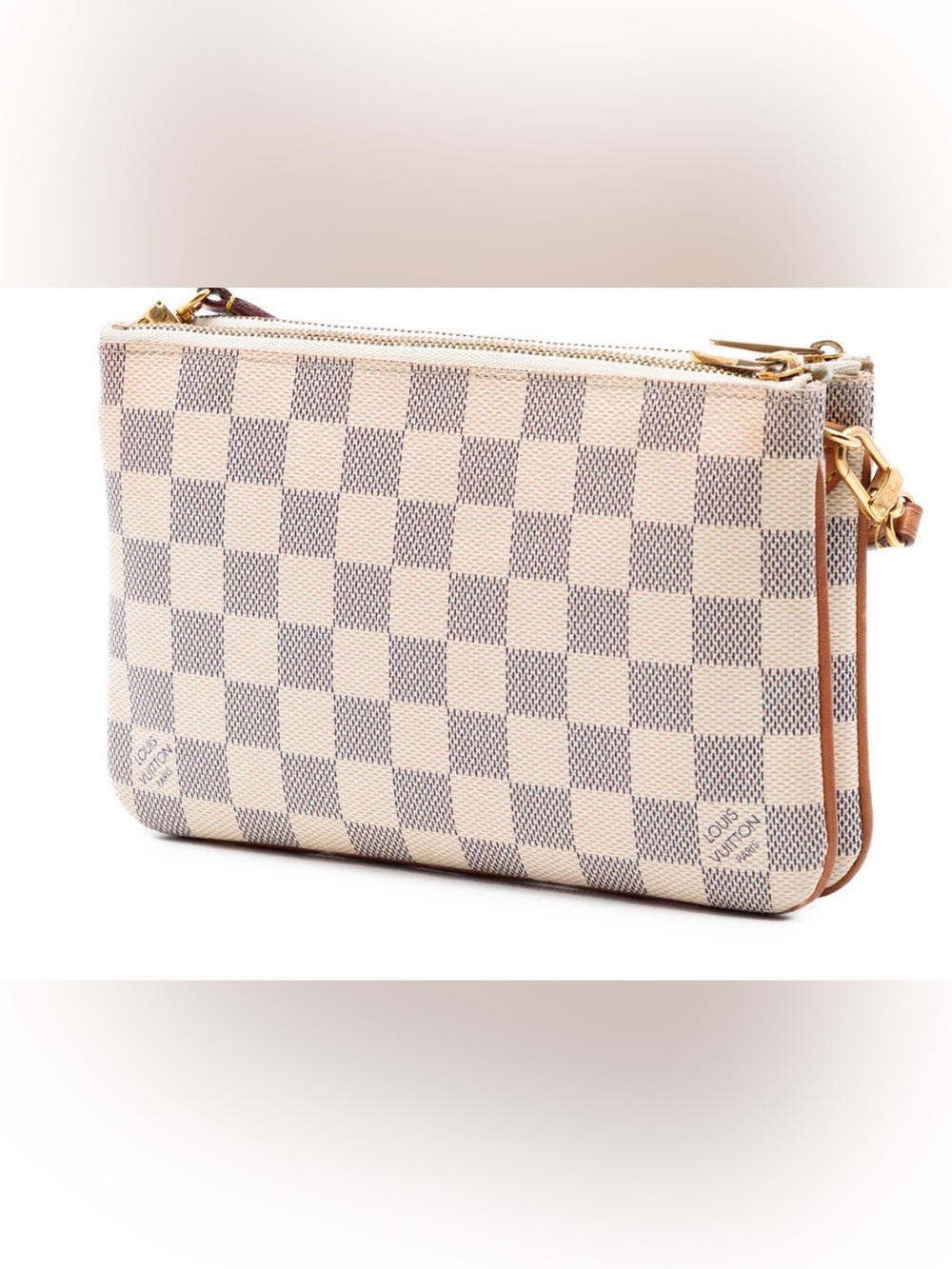 Louis Vuitton Damier Azur Double Zip Pochette